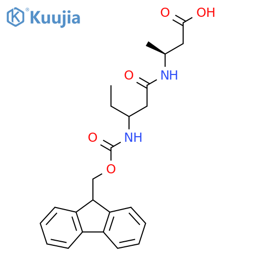 (3S)-3-3-({(9H-fluoren-9-yl)methoxycarbonyl}amino)pentanamidobutanoic acid structure