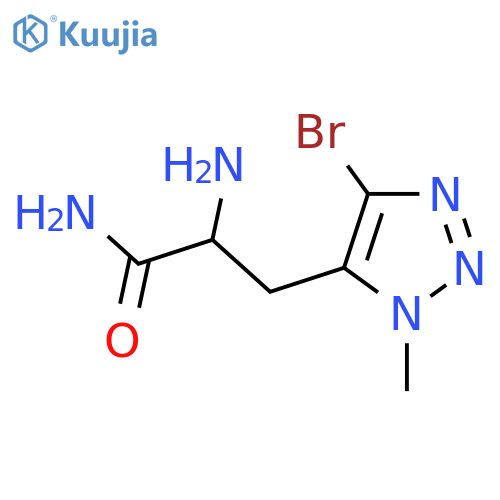 2-amino-3-(4-bromo-1-methyl-1H-1,2,3-triazol-5-yl)propanamide structure