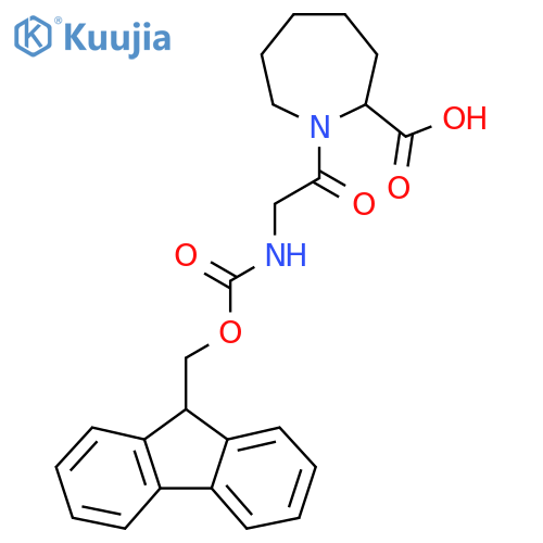 1-2-({(9H-fluoren-9-yl)methoxycarbonyl}amino)acetylazepane-2-carboxylic acid structure