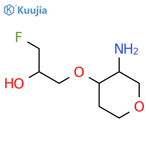 1-(3-aminooxan-4-yl)oxy-3-fluoropropan-2-ol structure