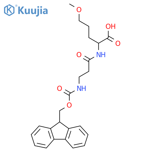 2-3-({(9H-fluoren-9-yl)methoxycarbonyl}amino)propanamido-5-methoxypentanoic acid structure