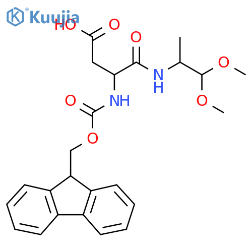 3-(1,1-dimethoxypropan-2-yl)carbamoyl-3-({(9H-fluoren-9-yl)methoxycarbonyl}amino)propanoic acid structure