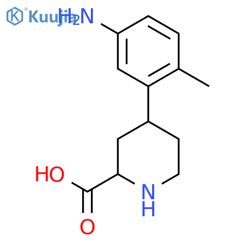 4-(5-amino-2-methylphenyl)piperidine-2-carboxylic acid structure