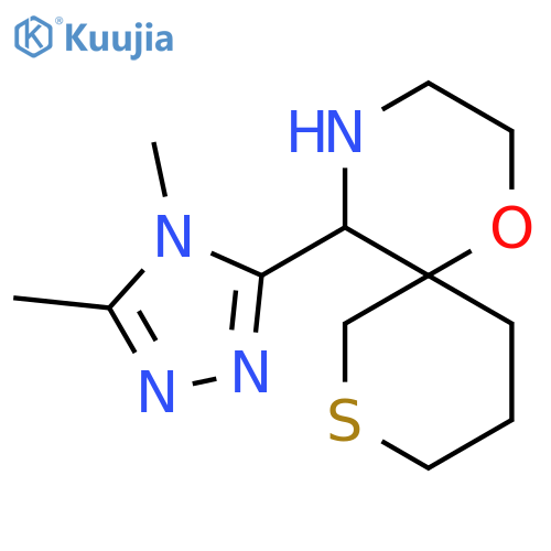 5-(dimethyl-4H-1,2,4-triazol-3-yl)-1-oxa-8-thia-4-azaspiro5.5undecane structure