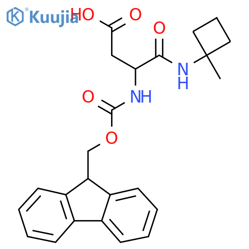 3-({(9H-fluoren-9-yl)methoxycarbonyl}amino)-3-(1-methylcyclobutyl)carbamoylpropanoic acid structure