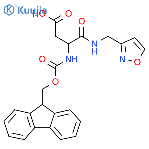 3-({(9H-fluoren-9-yl)methoxycarbonyl}amino)-3-{(1,2-oxazol-3-yl)methylcarbamoyl}propanoic acid structure