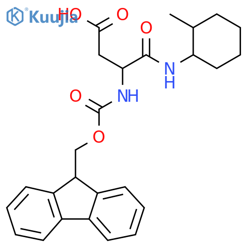3-({(9H-fluoren-9-yl)methoxycarbonyl}amino)-3-(2-methylcyclohexyl)carbamoylpropanoic acid structure