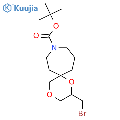 tert-butyl 2-(bromomethyl)-1,4-dioxa-9-azaspiro5.6dodecane-9-carboxylate structure