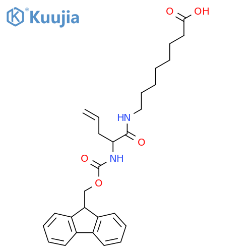 8-2-({(9H-fluoren-9-yl)methoxycarbonyl}amino)pent-4-enamidooctanoic acid structure