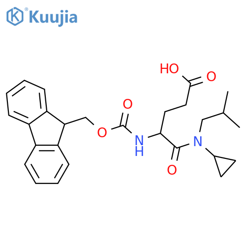 4-cyclopropyl(2-methylpropyl)carbamoyl-4-({(9H-fluoren-9-yl)methoxycarbonyl}amino)butanoic acid structure