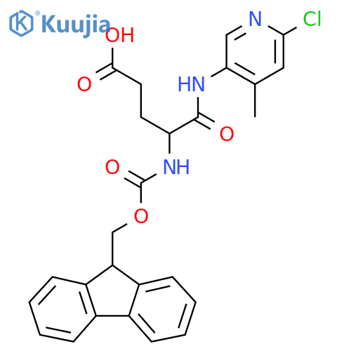 4-(6-chloro-4-methylpyridin-3-yl)carbamoyl-4-({(9H-fluoren-9-yl)methoxycarbonyl}amino)butanoic acid structure