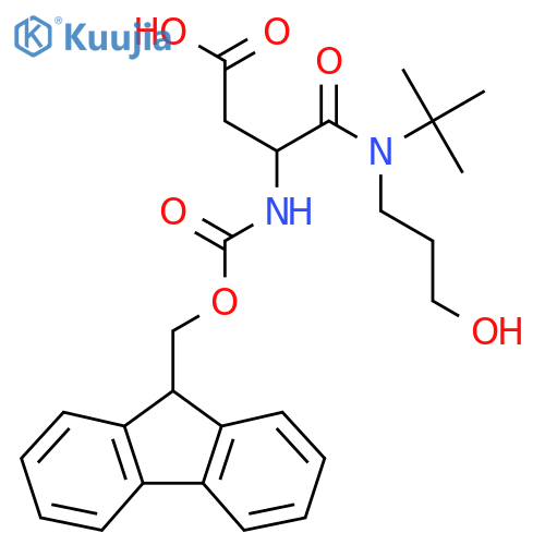 3-tert-butyl(3-hydroxypropyl)carbamoyl-3-({(9H-fluoren-9-yl)methoxycarbonyl}amino)propanoic acid structure