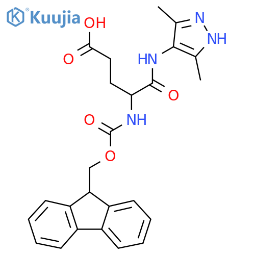 4-(3,5-dimethyl-1H-pyrazol-4-yl)carbamoyl-4-({(9H-fluoren-9-yl)methoxycarbonyl}amino)butanoic acid structure