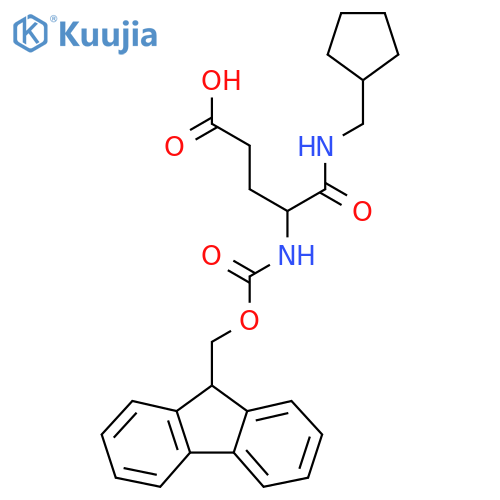 4-(cyclopentylmethyl)carbamoyl-4-({(9H-fluoren-9-yl)methoxycarbonyl}amino)butanoic acid structure