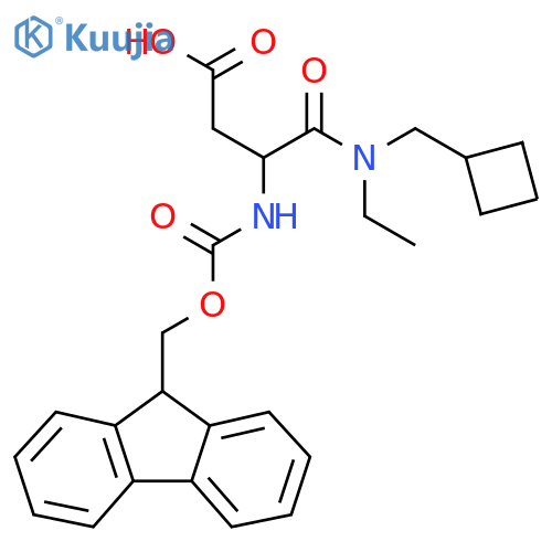 3-(cyclobutylmethyl)(ethyl)carbamoyl-3-({(9H-fluoren-9-yl)methoxycarbonyl}amino)propanoic acid structure