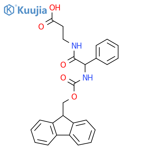 3-2-({(9H-fluoren-9-yl)methoxycarbonyl}amino)-2-phenylacetamidopropanoic acid structure