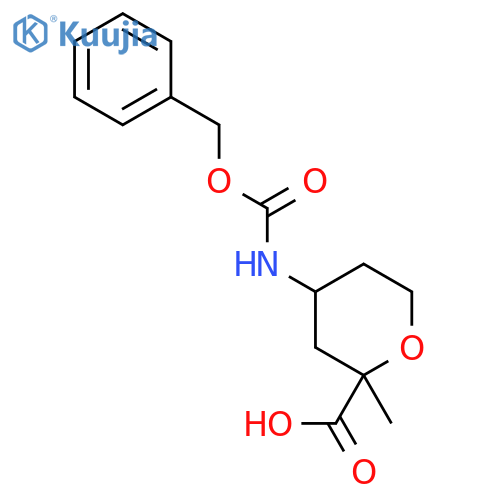 4-{[(Benzyloxy)carbonyl]amino}-2-methyloxane-2-carboxylic acid structure