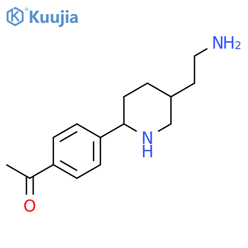 1-{4-5-(2-aminoethyl)piperidin-2-ylphenyl}ethan-1-one structure
