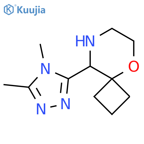 9-(dimethyl-4H-1,2,4-triazol-3-yl)-5-oxa-8-azaspiro3.5nonane structure