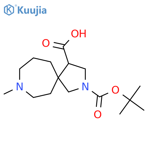 2-(tert-butoxy)carbonyl-8-methyl-2,8-diazaspiro4.6undecane-4-carboxylic acid structure