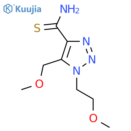 1-(2-methoxyethyl)-5-(methoxymethyl)-1H-1,2,3-triazole-4-carbothioamide structure