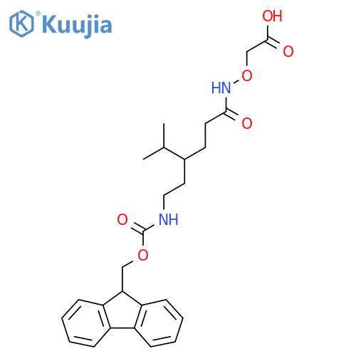 2-({4-2-({(9H-fluoren-9-yl)methoxycarbonyl}amino)ethyl-5-methylhexanamido}oxy)acetic acid structure