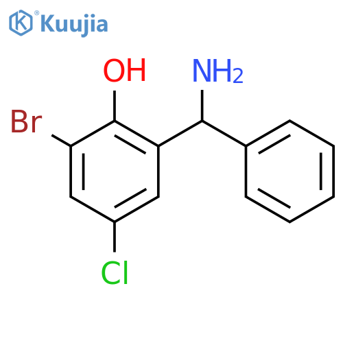 2-amino(phenyl)methyl-6-bromo-4-chlorophenol structure