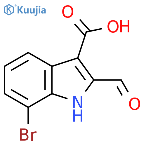 7-bromo-2-formyl-1H-indole-3-carboxylic acid structure