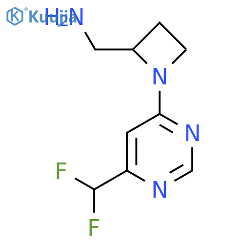 {1-6-(difluoromethyl)pyrimidin-4-ylazetidin-2-yl}methanamine structure