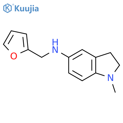 N-(furan-2-yl)methyl-1-methyl-2,3-dihydro-1H-indol-5-amine structure