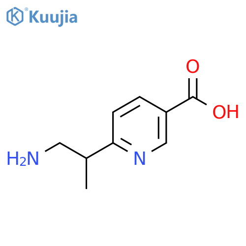 6-(1-aminopropan-2-yl)pyridine-3-carboxylic acid structure