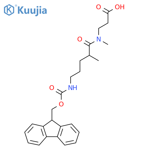 3-5-({(9H-fluoren-9-yl)methoxycarbonyl}amino)-N,2-dimethylpentanamidopropanoic acid structure