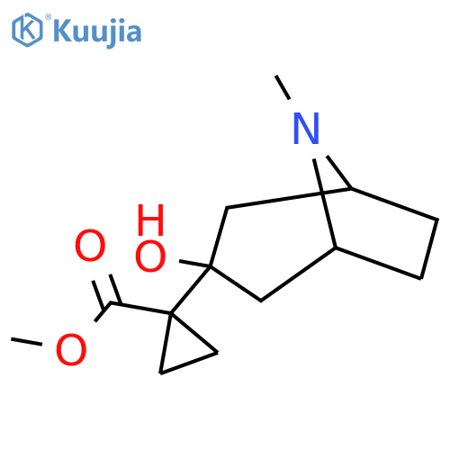 methyl 1-{3-hydroxy-8-methyl-8-azabicyclo3.2.1octan-3-yl}cyclopropane-1-carboxylate structure