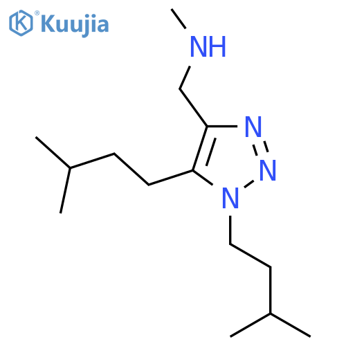 {bis(3-methylbutyl)-1H-1,2,3-triazol-4-ylmethyl}(methyl)amine structure