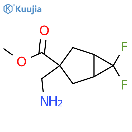 methyl 3-(aminomethyl)-6,6-difluorobicyclo3.1.0hexane-3-carboxylate structure