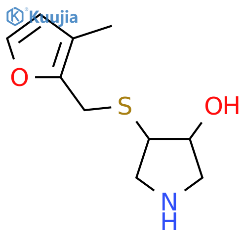 4-{(3-methylfuran-2-yl)methylsulfanyl}pyrrolidin-3-ol structure