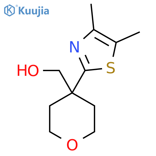 4-(dimethyl-1,3-thiazol-2-yl)oxan-4-ylmethanol structure