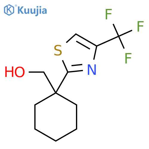 {1-4-(trifluoromethyl)-1,3-thiazol-2-ylcyclohexyl}methanol structure