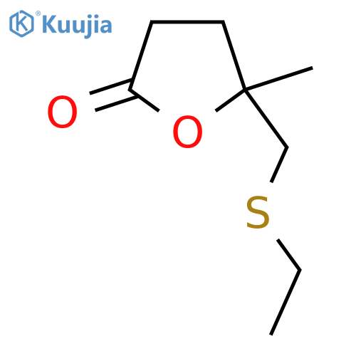 5-(ethylsulfanyl)methyl-5-methyloxolan-2-one structure