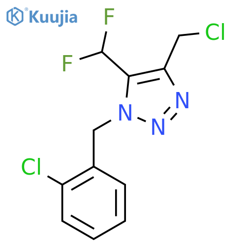 4-(chloromethyl)-1-(2-chlorophenyl)methyl-5-(difluoromethyl)-1H-1,2,3-triazole structure