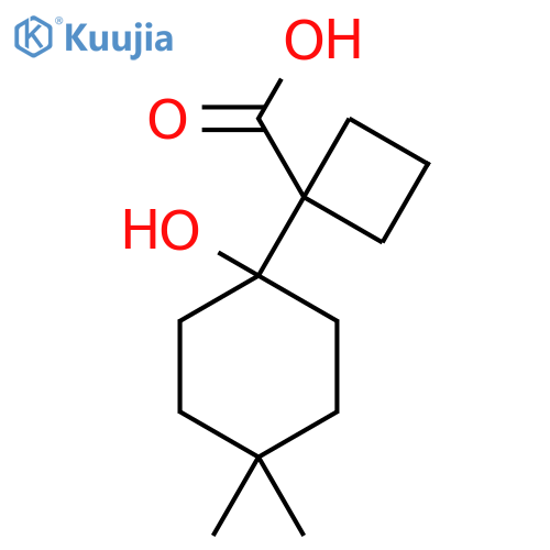 1-(1-hydroxy-4,4-dimethylcyclohexyl)cyclobutane-1-carboxylic acid structure