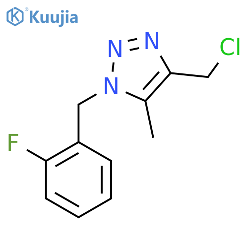 4-(chloromethyl)-1-(2-fluorophenyl)methyl-5-methyl-1H-1,2,3-triazole structure