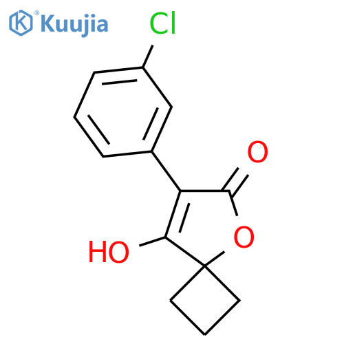 7-(3-chlorophenyl)-8-hydroxy-5-oxaspiro3.4oct-7-en-6-one structure