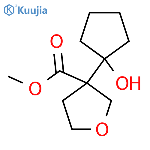 methyl 3-(1-hydroxycyclopentyl)oxolane-3-carboxylate structure