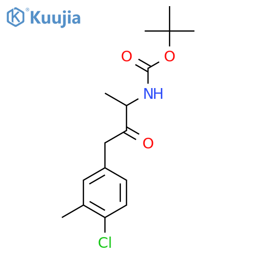 tert-butyl N-4-(4-chloro-3-methylphenyl)-3-oxobutan-2-ylcarbamate structure