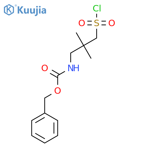 benzyl N-3-(chlorosulfonyl)-2,2-dimethylpropylcarbamate structure