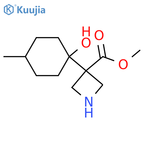 methyl 3-(1-hydroxy-4-methylcyclohexyl)azetidine-3-carboxylate structure