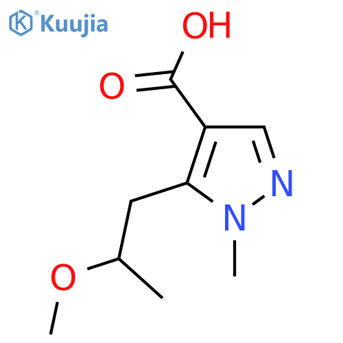 5-(2-methoxypropyl)-1-methyl-1H-pyrazole-4-carboxylic acid structure
