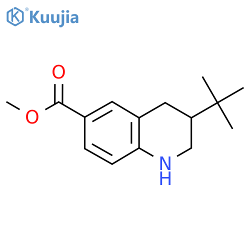 methyl 3-tert-butyl-1,2,3,4-tetrahydroquinoline-6-carboxylate structure
