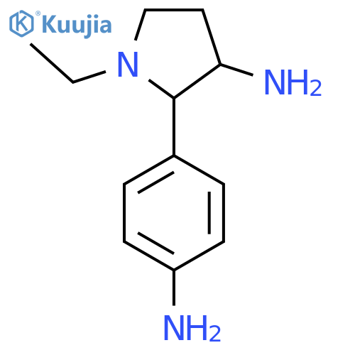 2-(4-Aminophenyl)-1-ethylpyrrolidin-3-amine structure